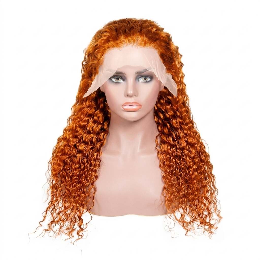 Stema Orange Ginger 13x4 Transparent Lace Front Human Hair Wigs